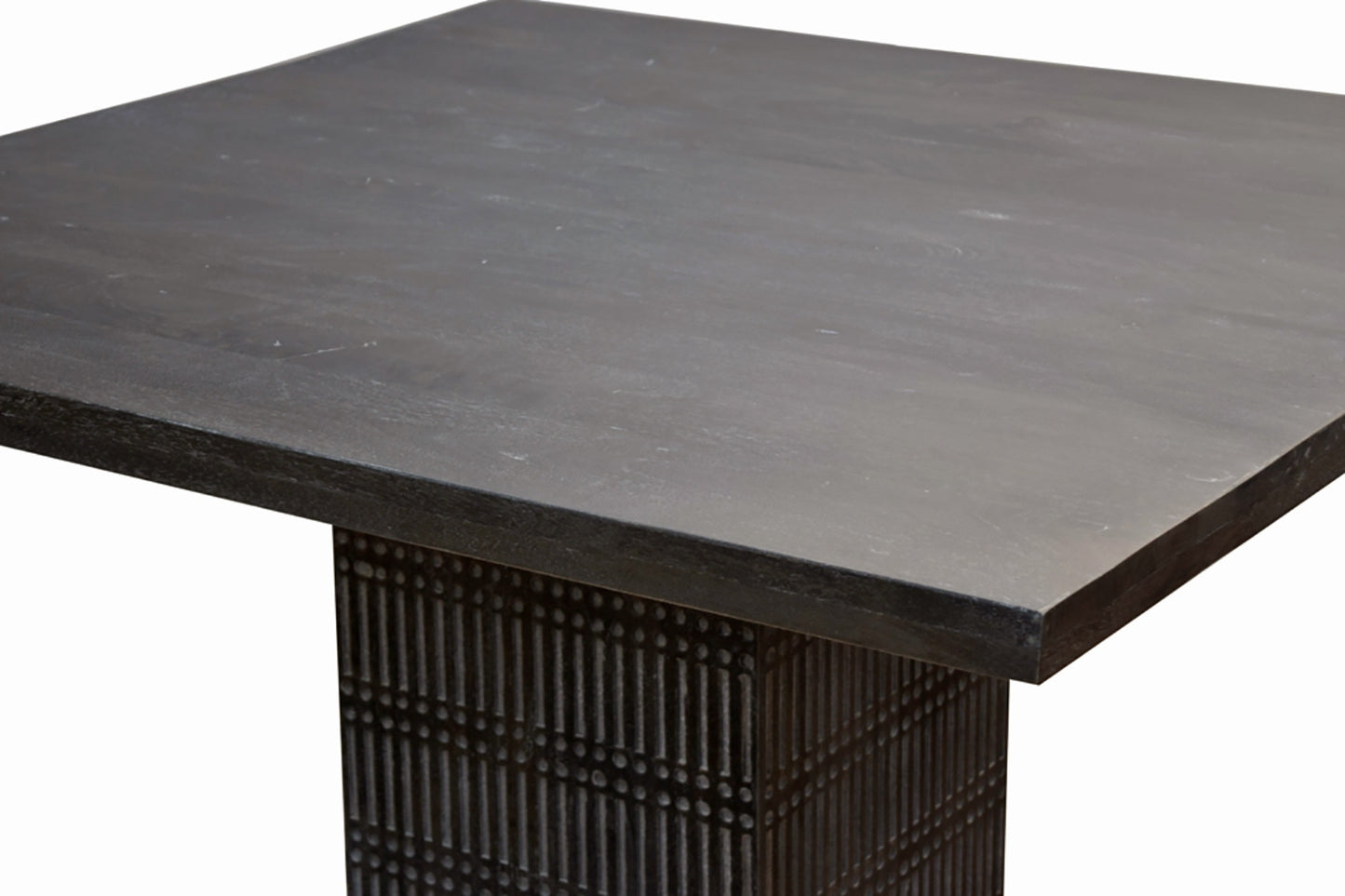 Antique Brown Square Solid Wood Dining Table