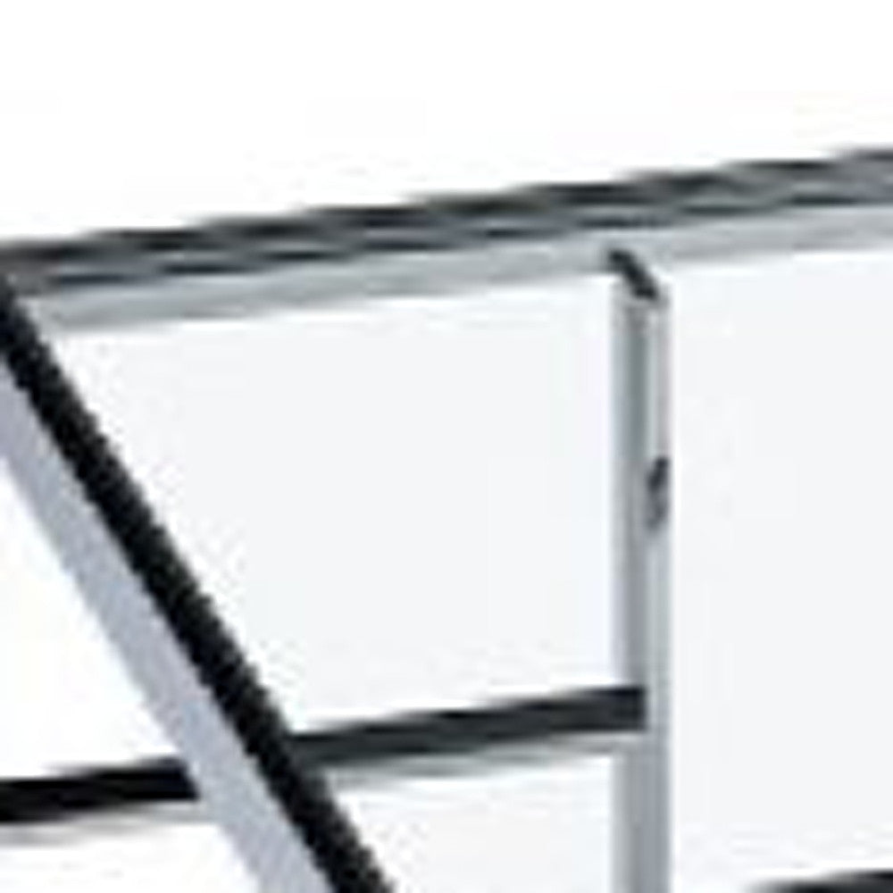 Silver & Clear Glass Coffee Table