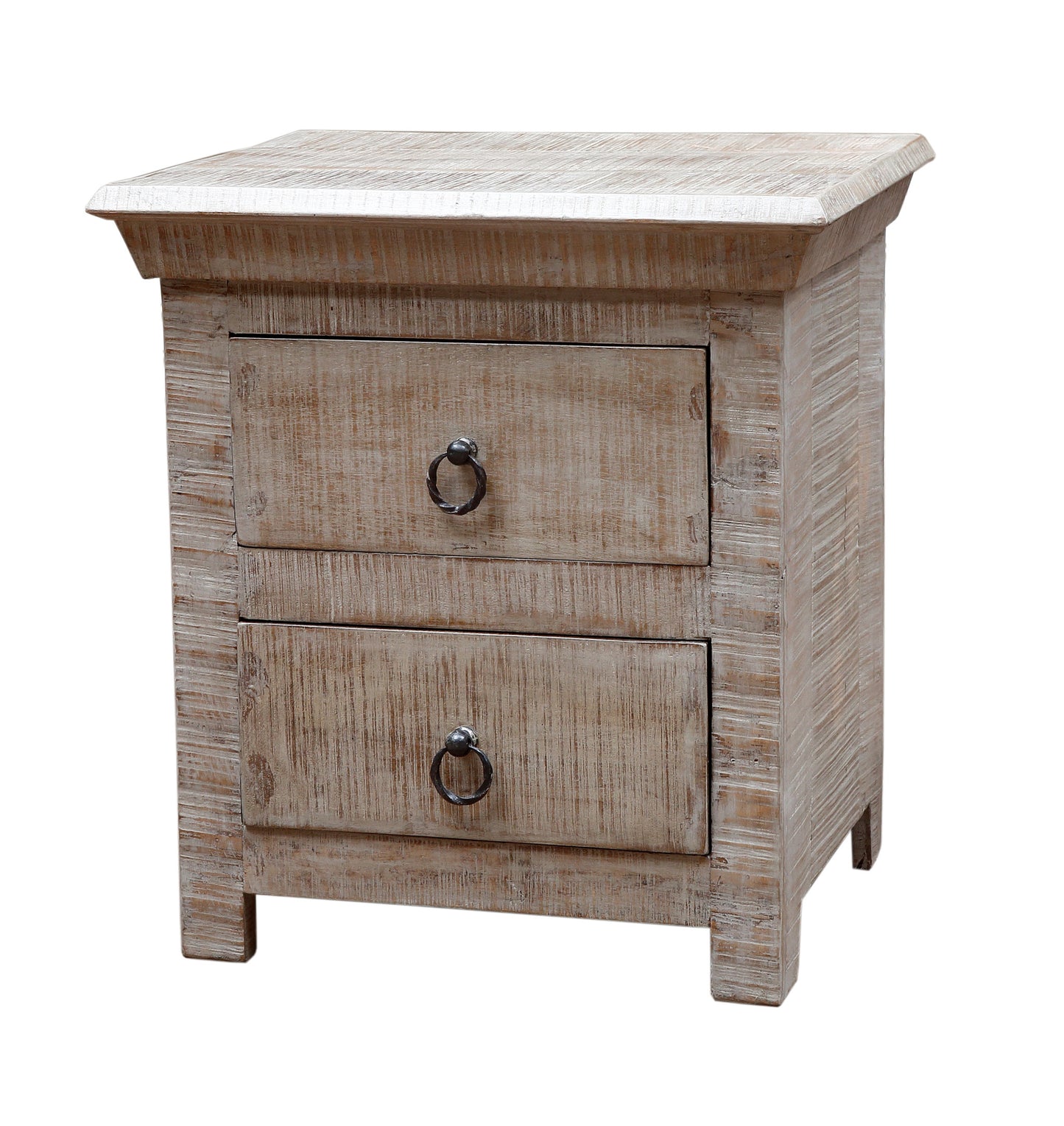 Gray 2 Drawer Nightstand