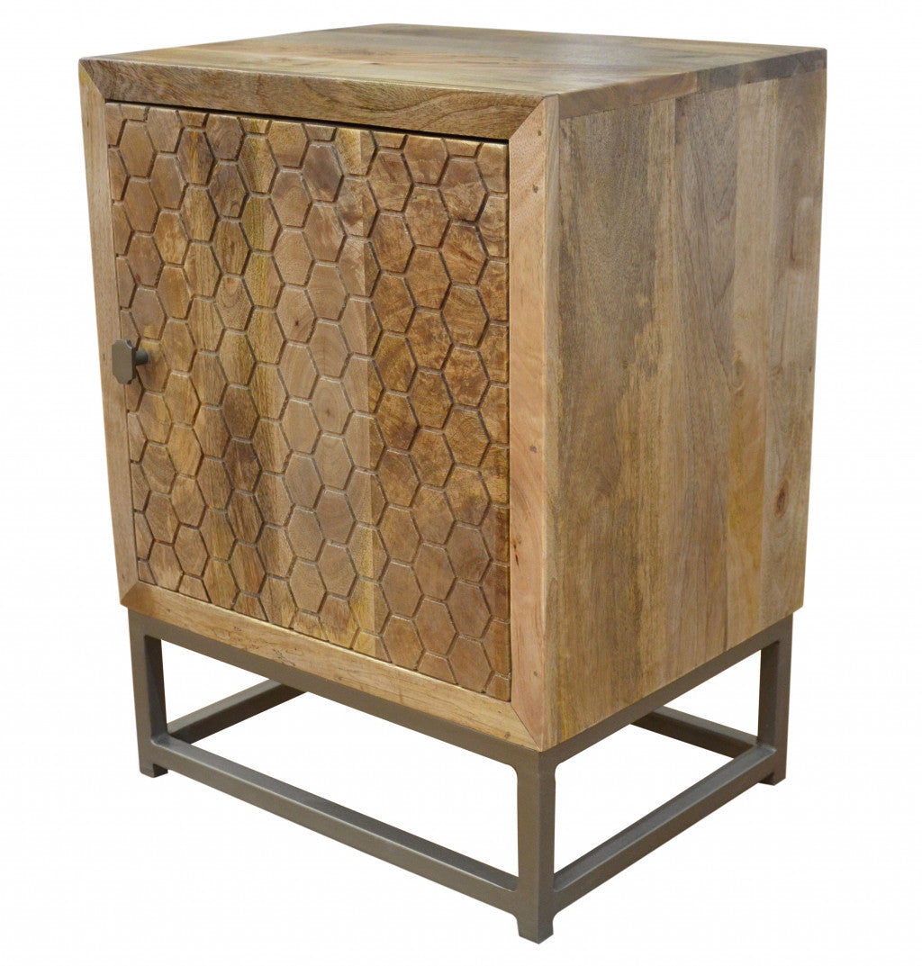 Natural Solid Wood Nightstand