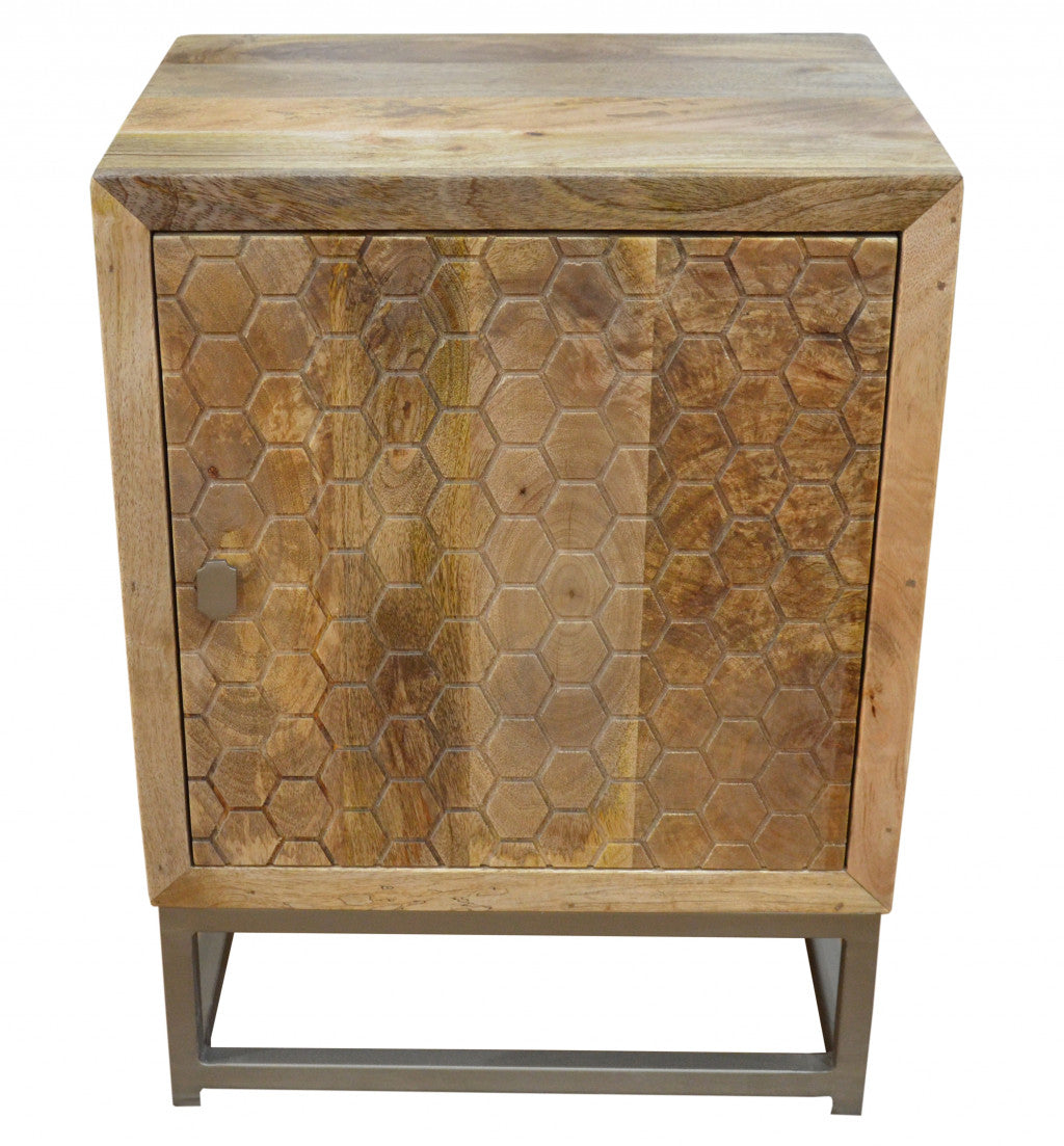Natural Solid Wood Nightstand
