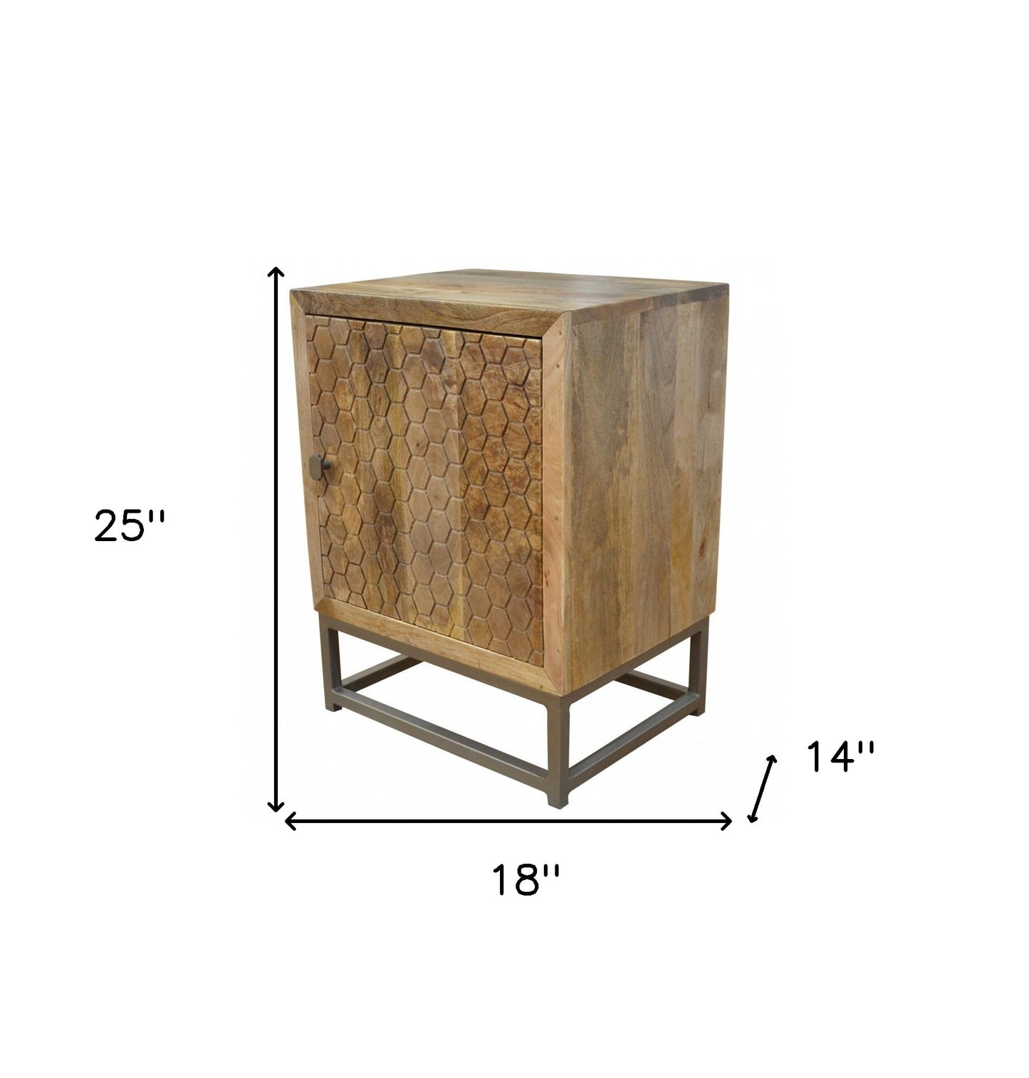 Natural Solid Wood Nightstand