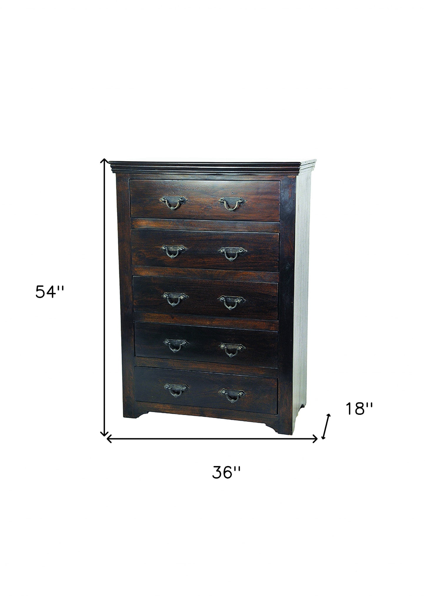 Walnut Solid Wood 6-Drawer Double Dresser