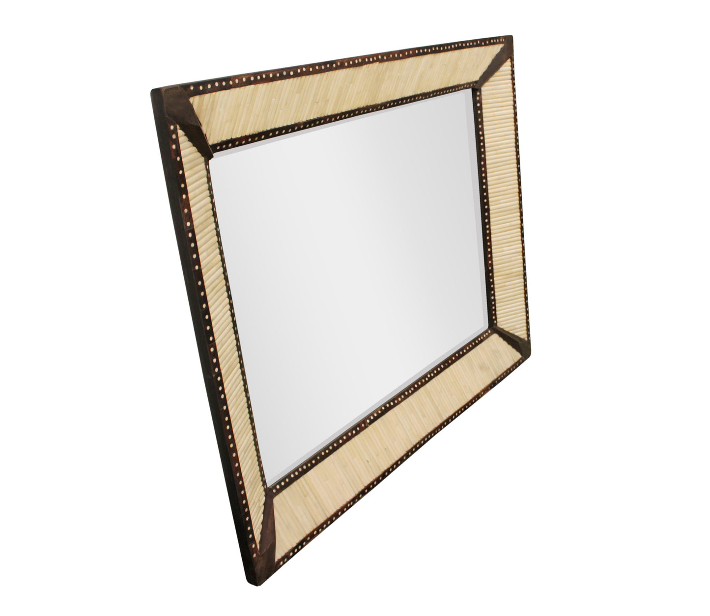 Bone Inlay Framed Accent Mirror