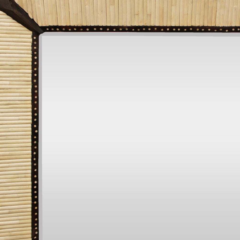 Bone Inlay Framed Accent Mirror
