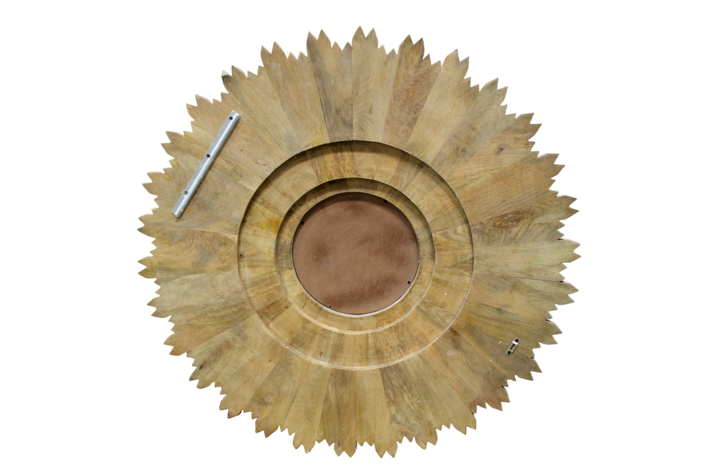 Antiqued Gold Sunburst Framed Accent Mirror