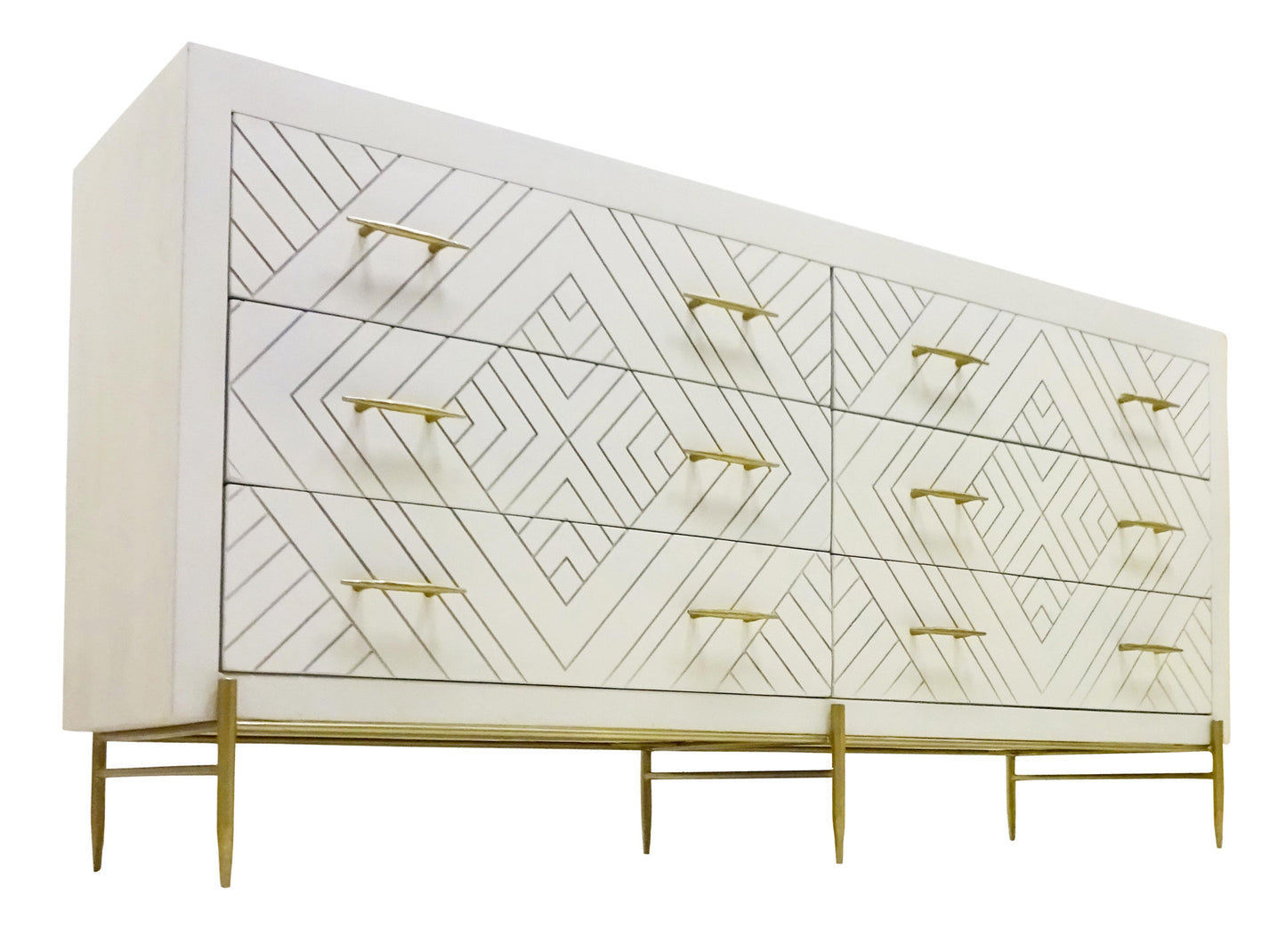 Walnut Wood 5-Drawer Chest