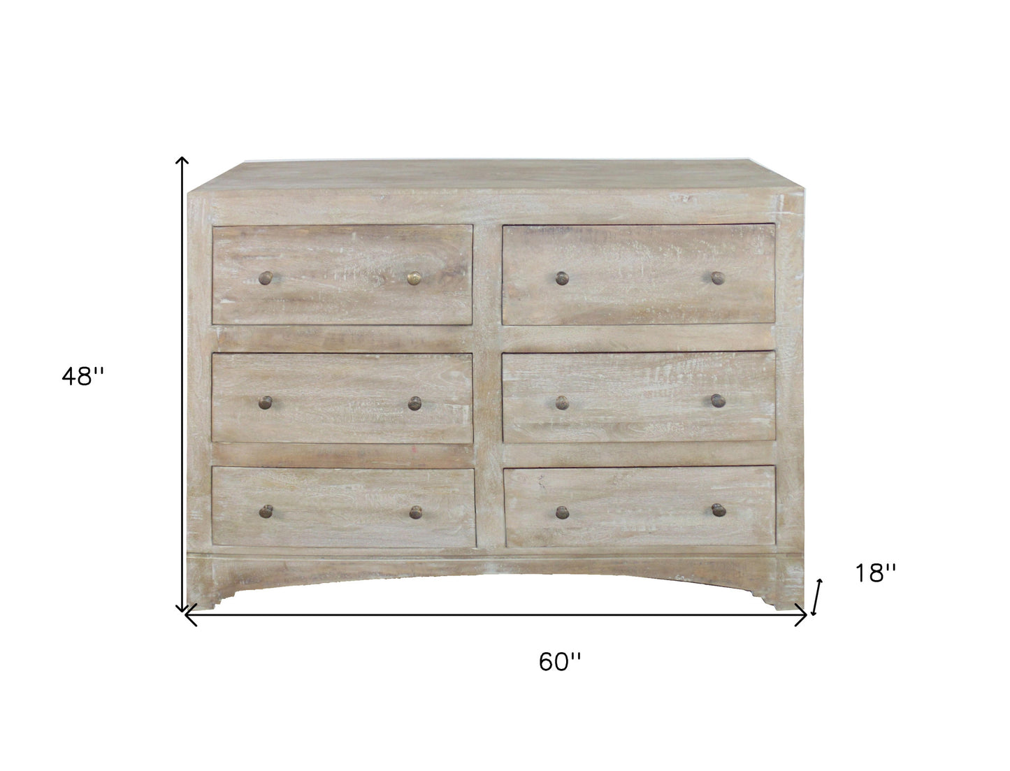 Dark Walnut And Grey Wood 5-Drawer Chest