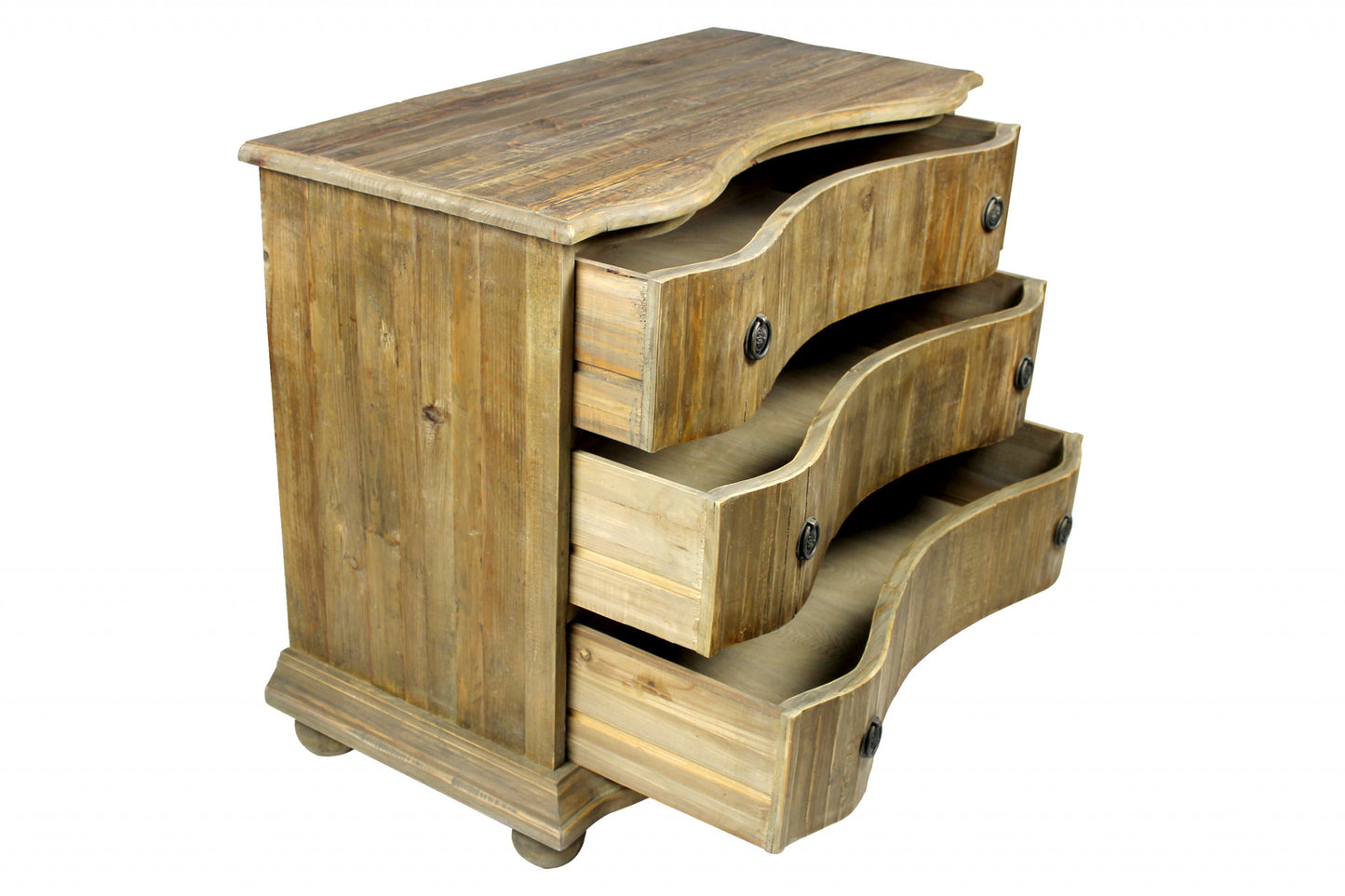 Blue Wood 4-Drawer Chest