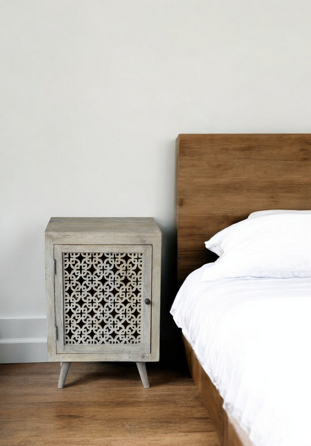 Gray Wash Nightstand