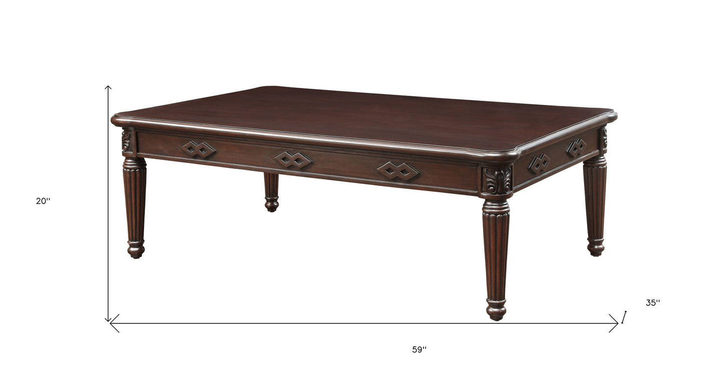 Espresso Solid Wood Coffee Table