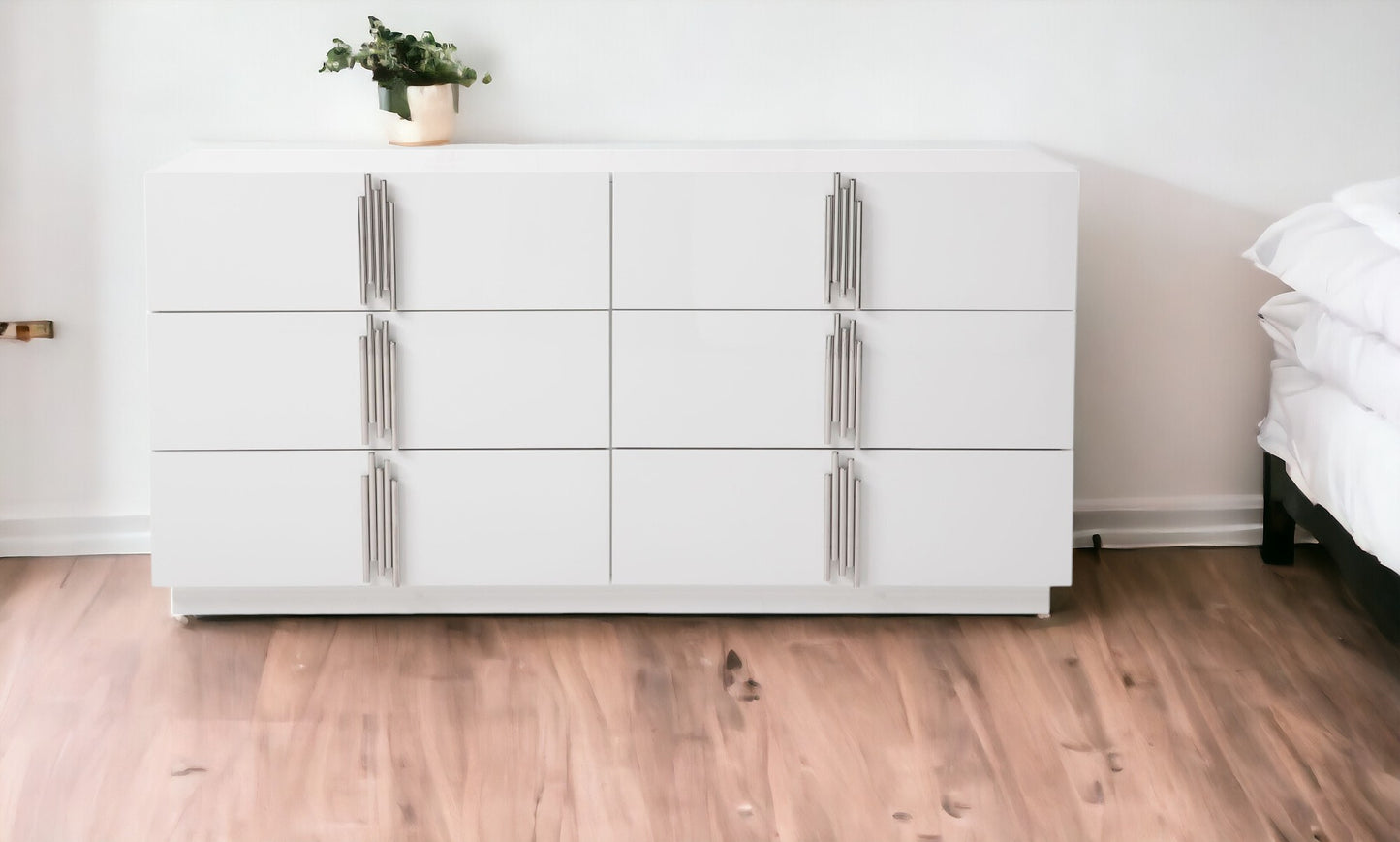 Natural Unfinished Wood Ten Drawer Dresser