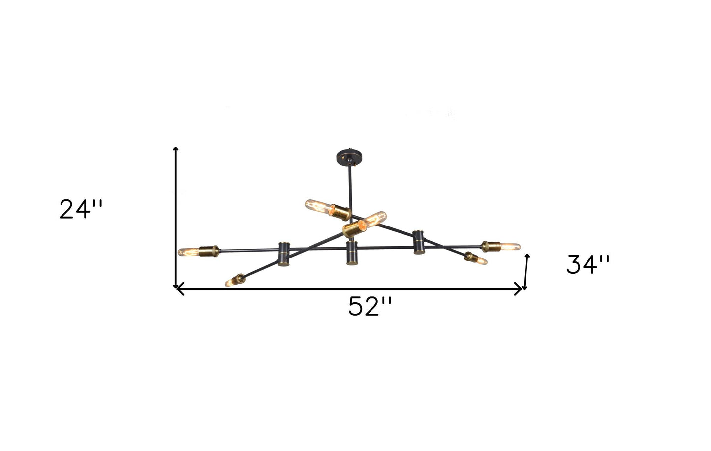 Bronze Sputnik 6 Light Chandelier