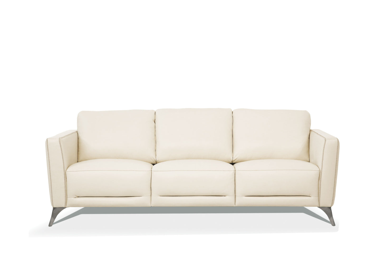 Cream Leather Sofa