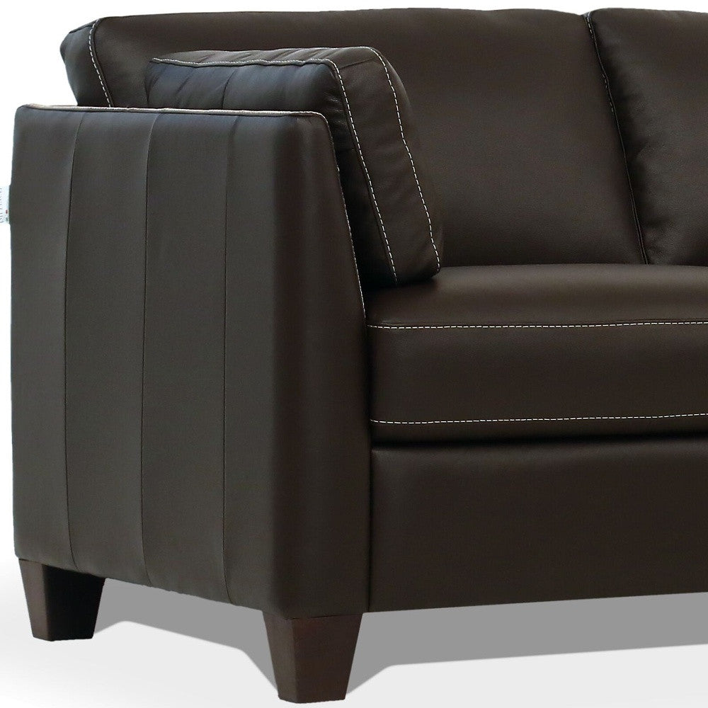 Chocolate Leather Sofa