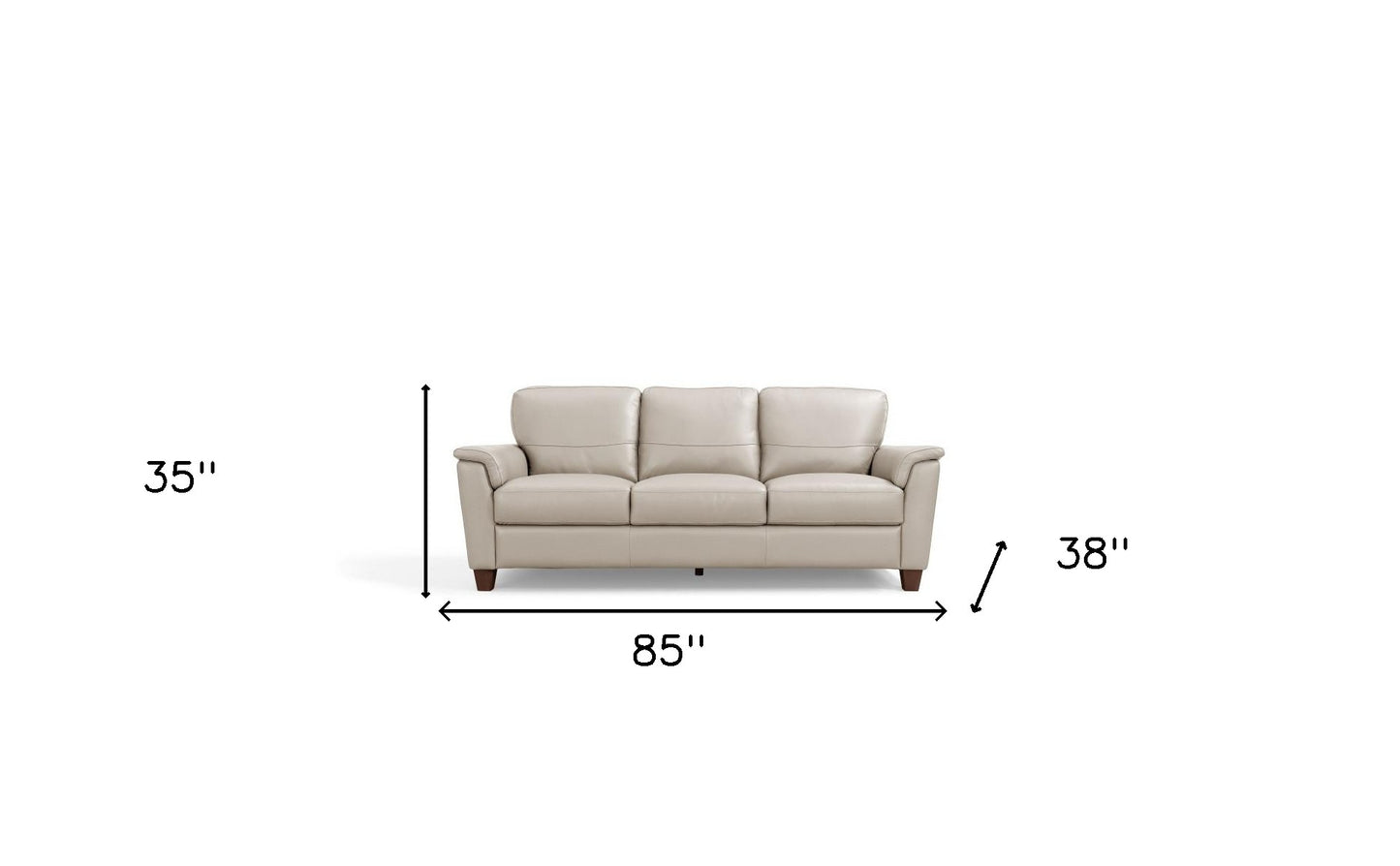 Beige Leather Sofa