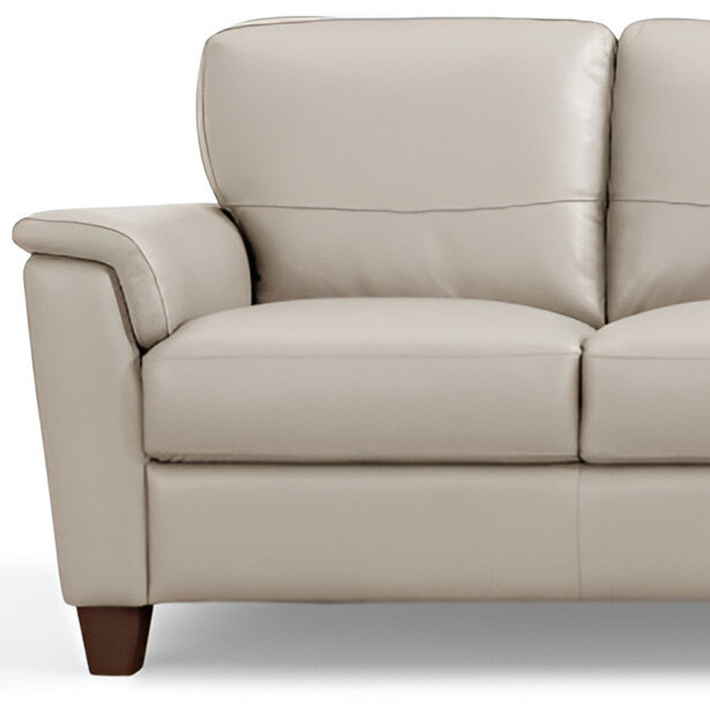 Beige Leather Sofa