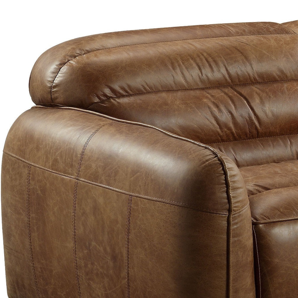 Dark Brown Top Grain Leather Sofa