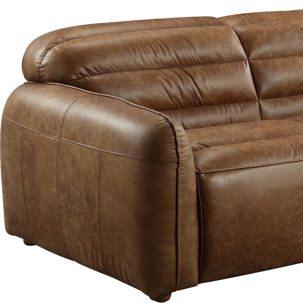 Dark Brown Top Grain Leather Sofa