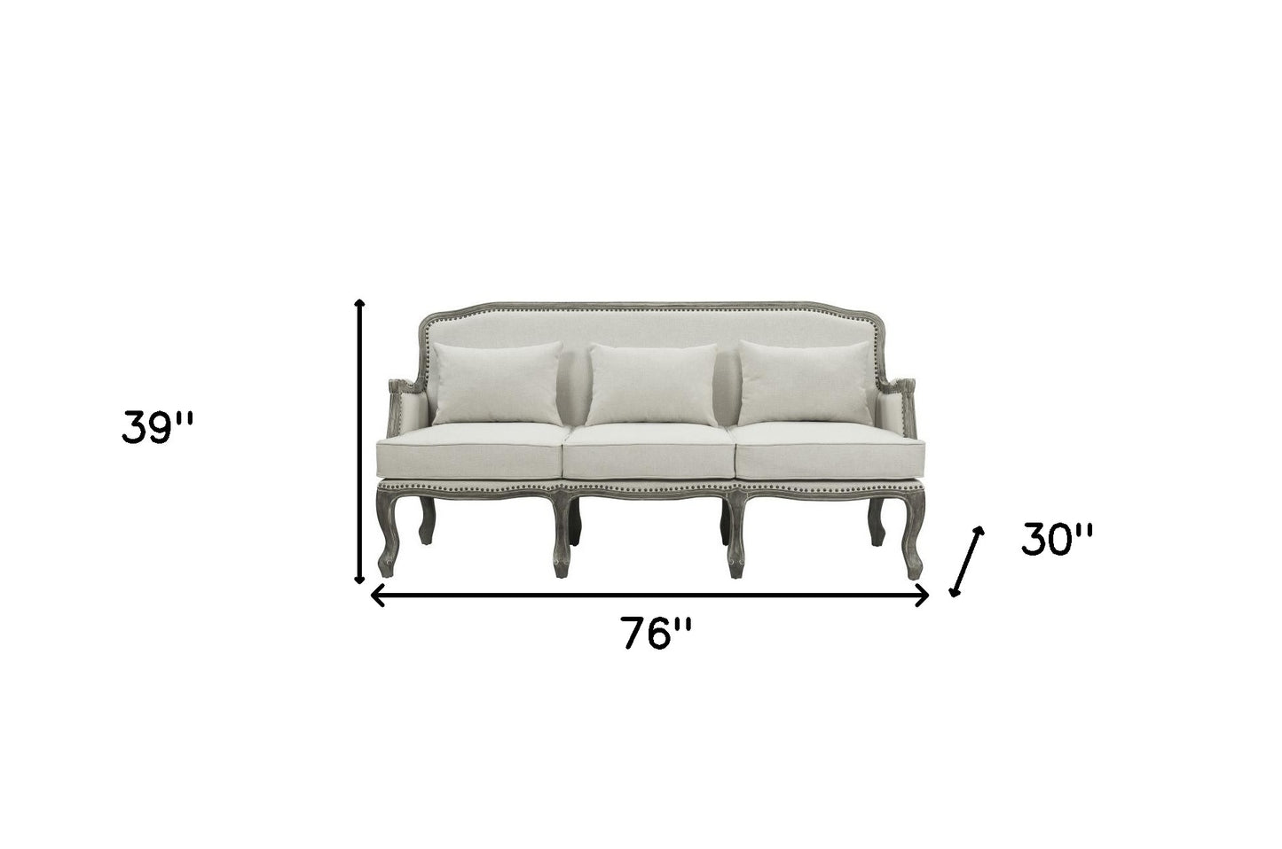 Cream Linen Sofa