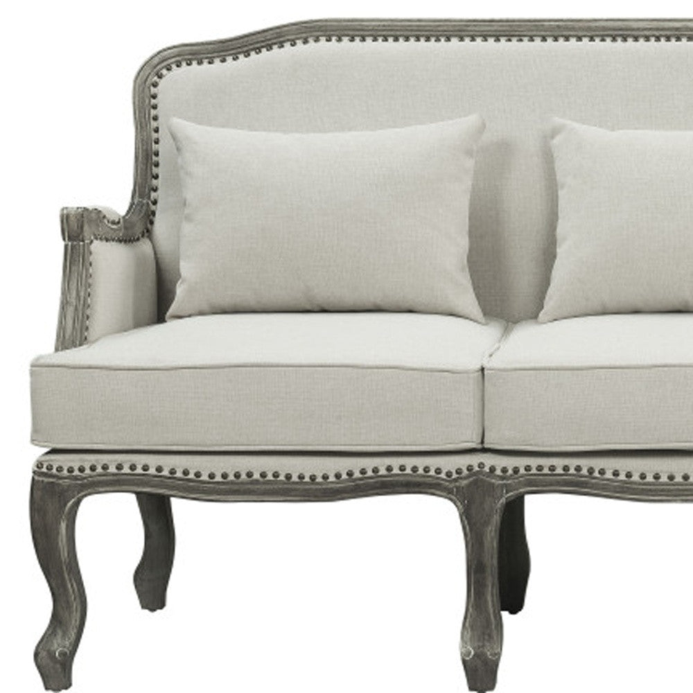 Cream Linen Sofa