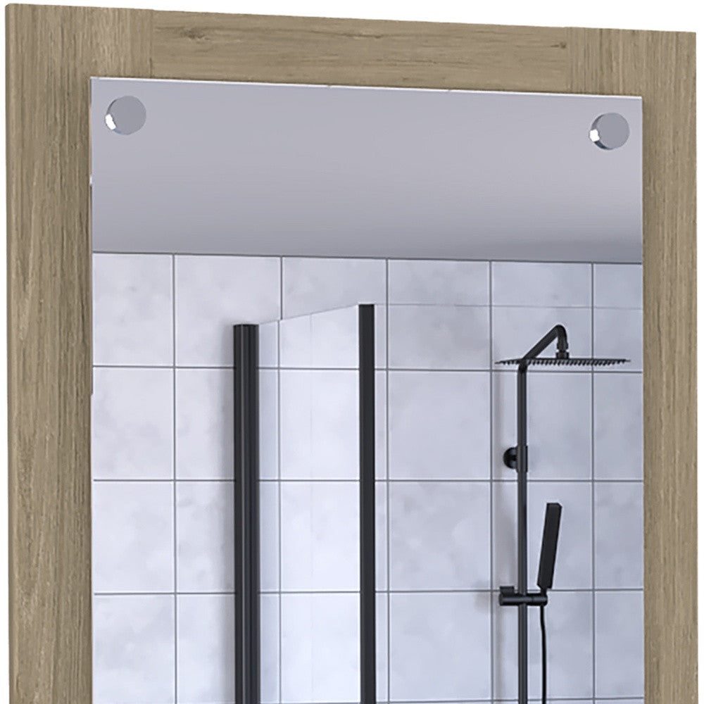 Wood Framed Bathroom Vanity Mirror