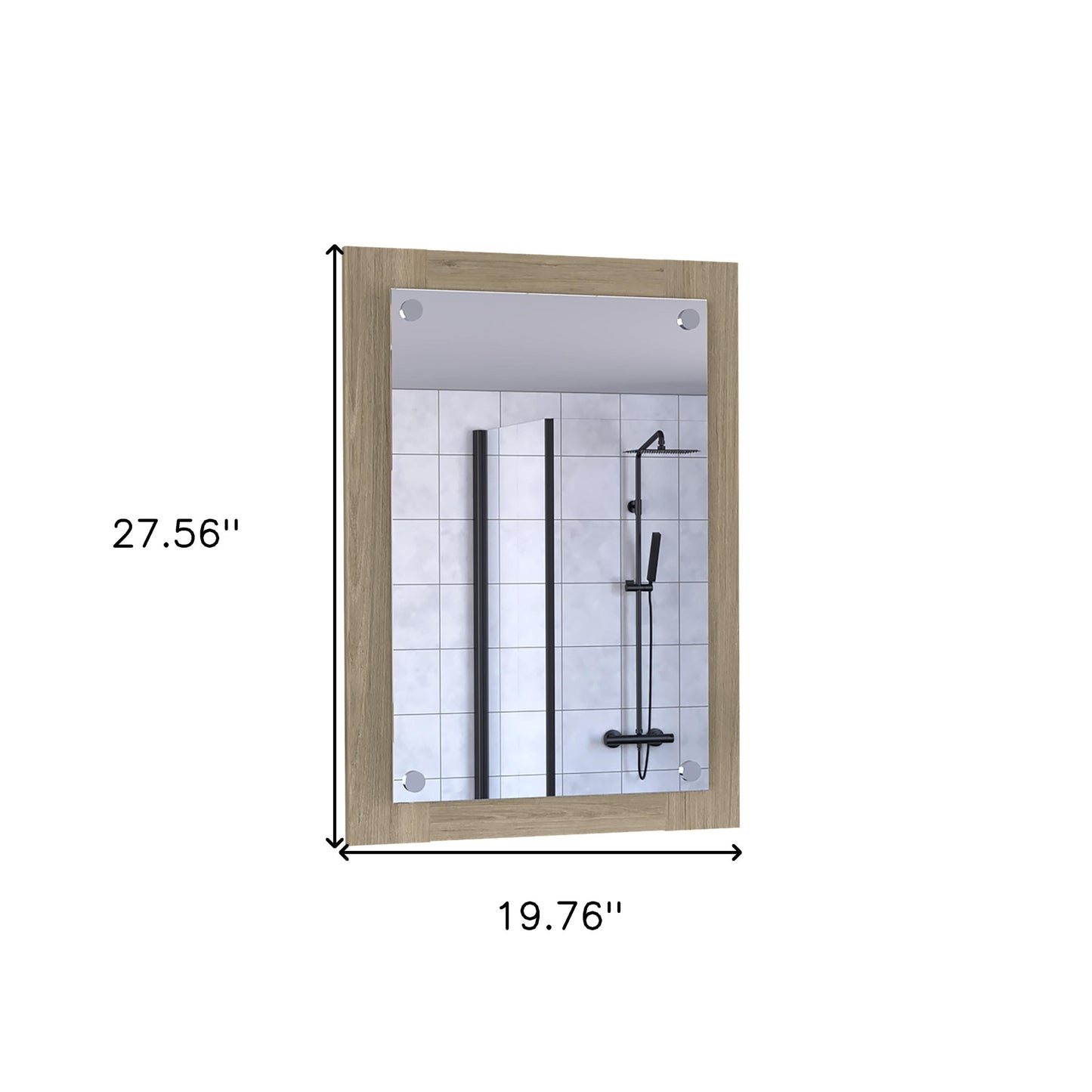 Wood Framed Bathroom Vanity Mirror