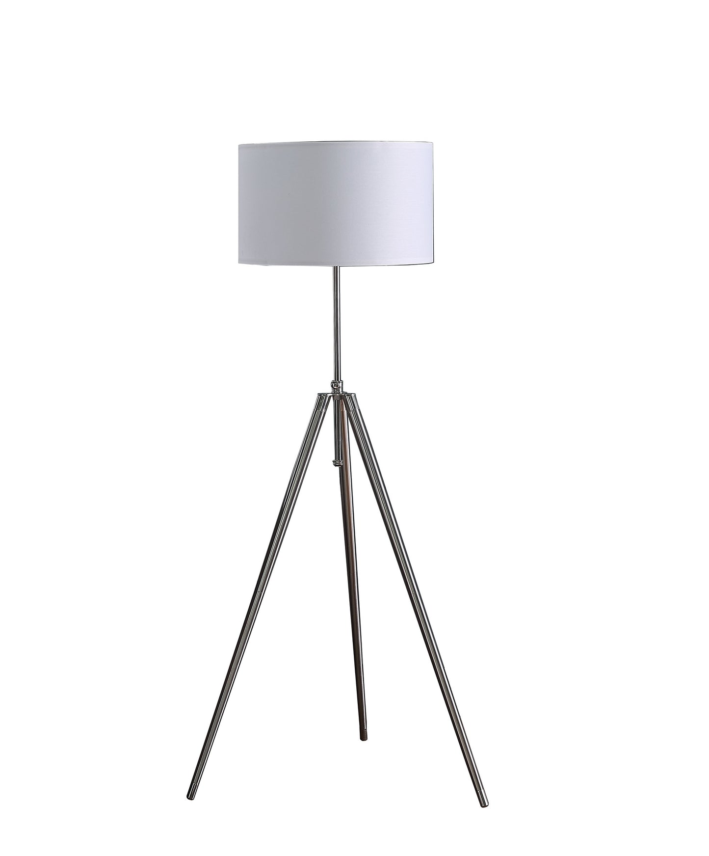 Chrome Adjustable Tripod Floor Lamp w/ Shade