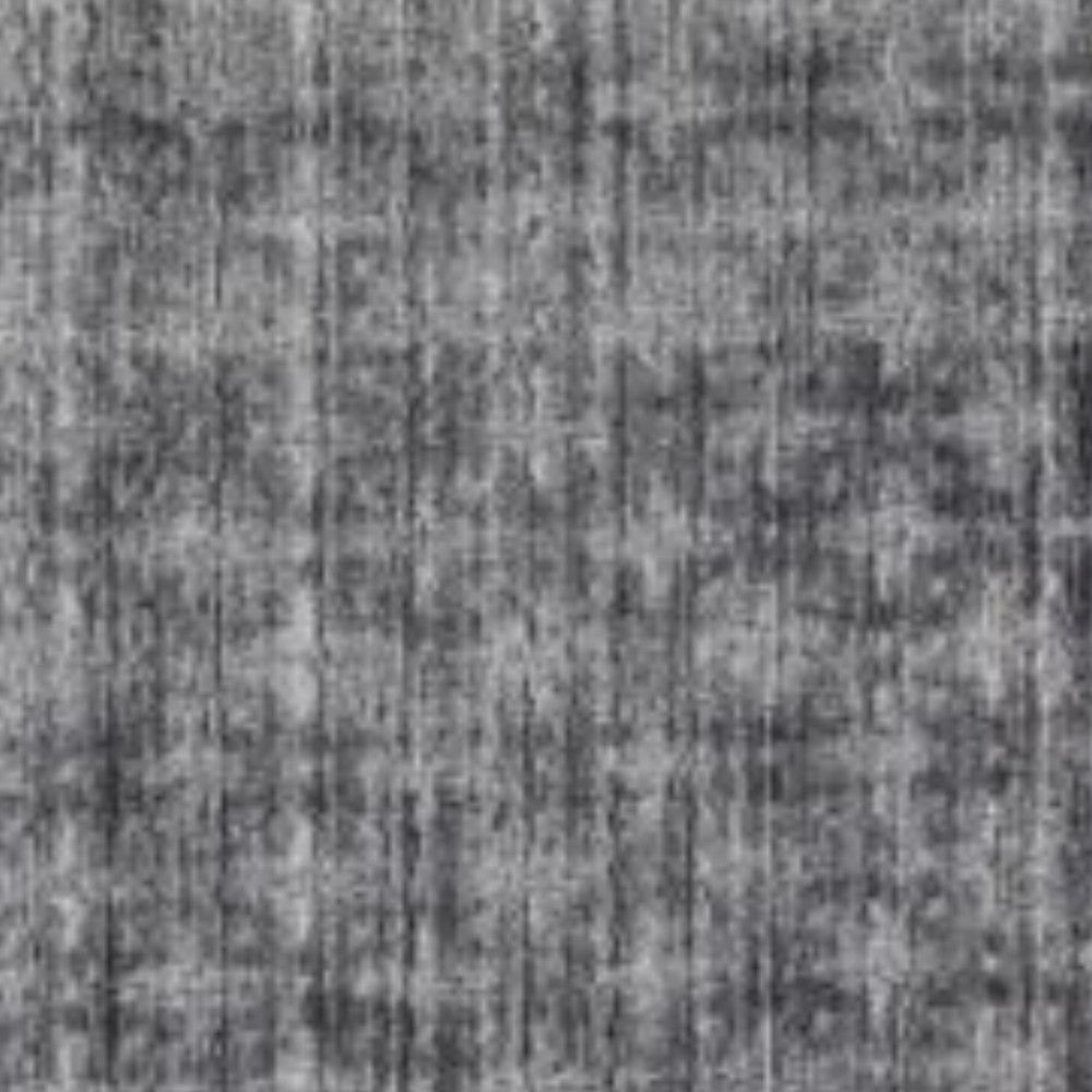 8 x 10 Dark Grey & Silver Medallion Hand Loomed Rug