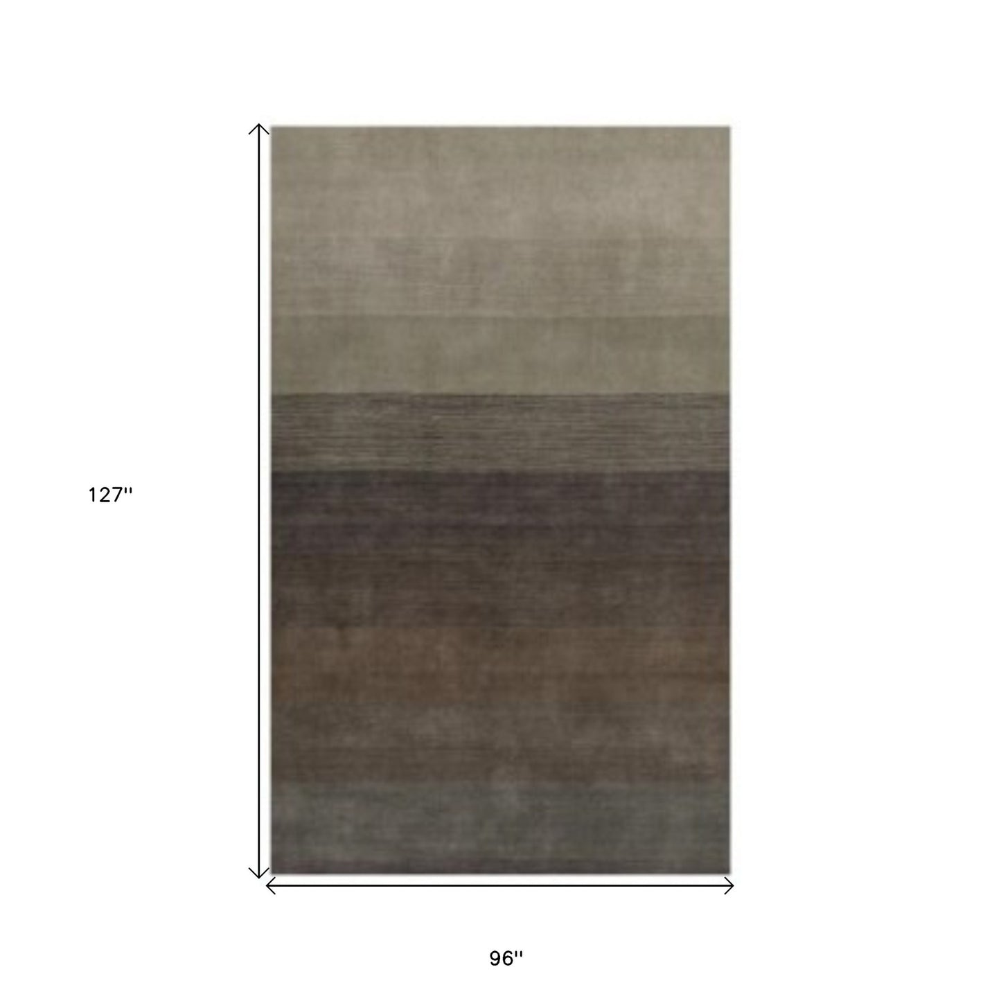 8 x 10 Expresso & Brown Hand Loomed Rug