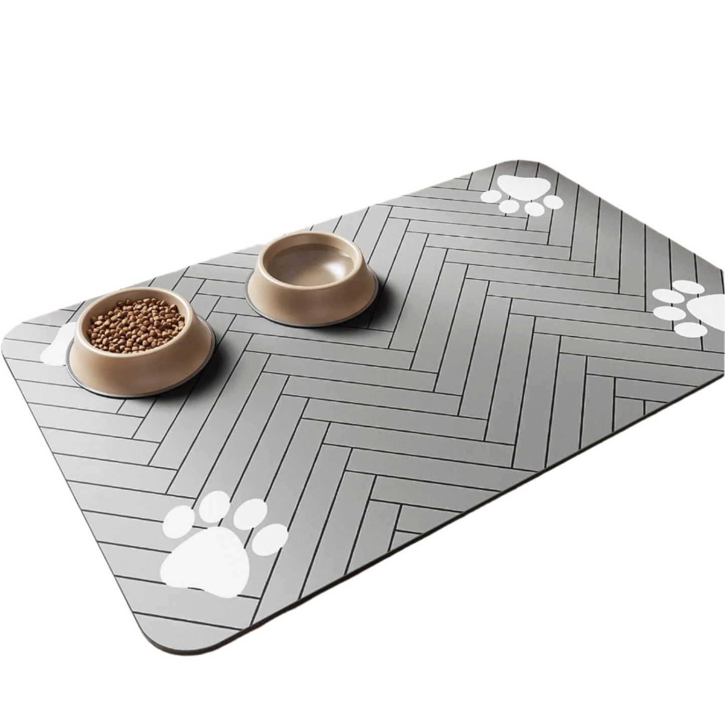 Grey Pet Feeding Mat
