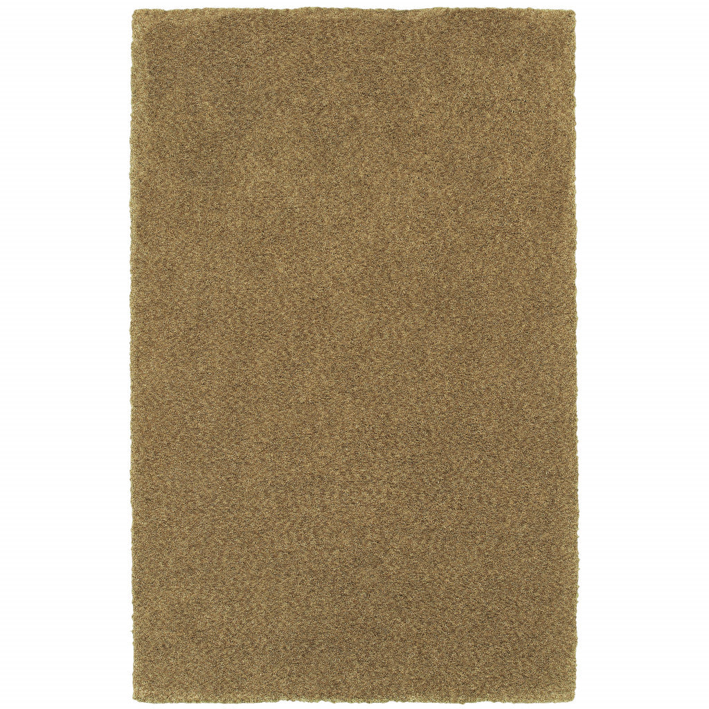 10 x 13 Rich Gold Shag Tufted Handmade Stain Resistant Rug