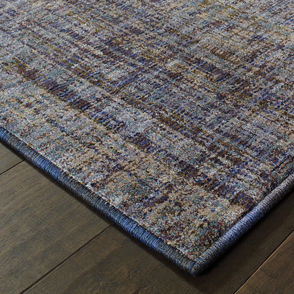 5 x 7 Blue & Ivory Power Loom Rug