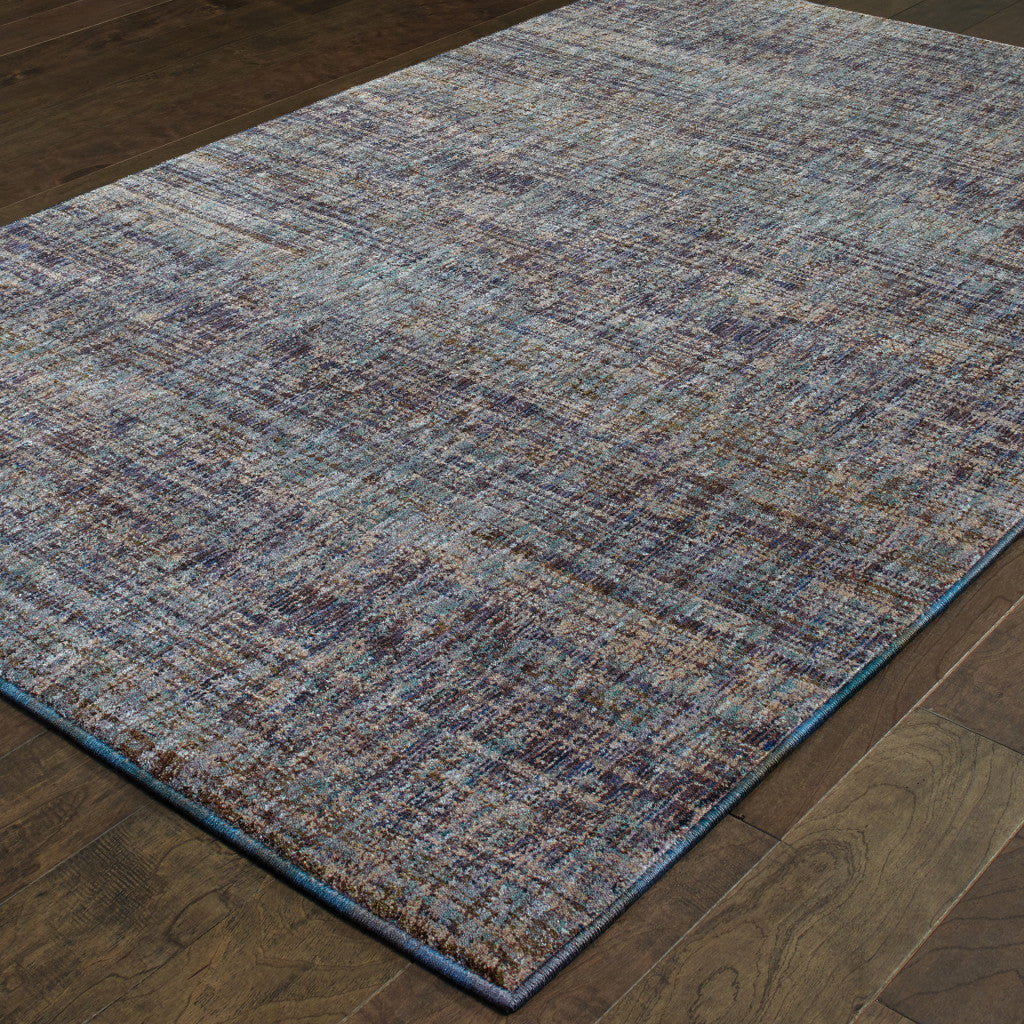 5 x 7 Blue & Ivory Power Loom Rug