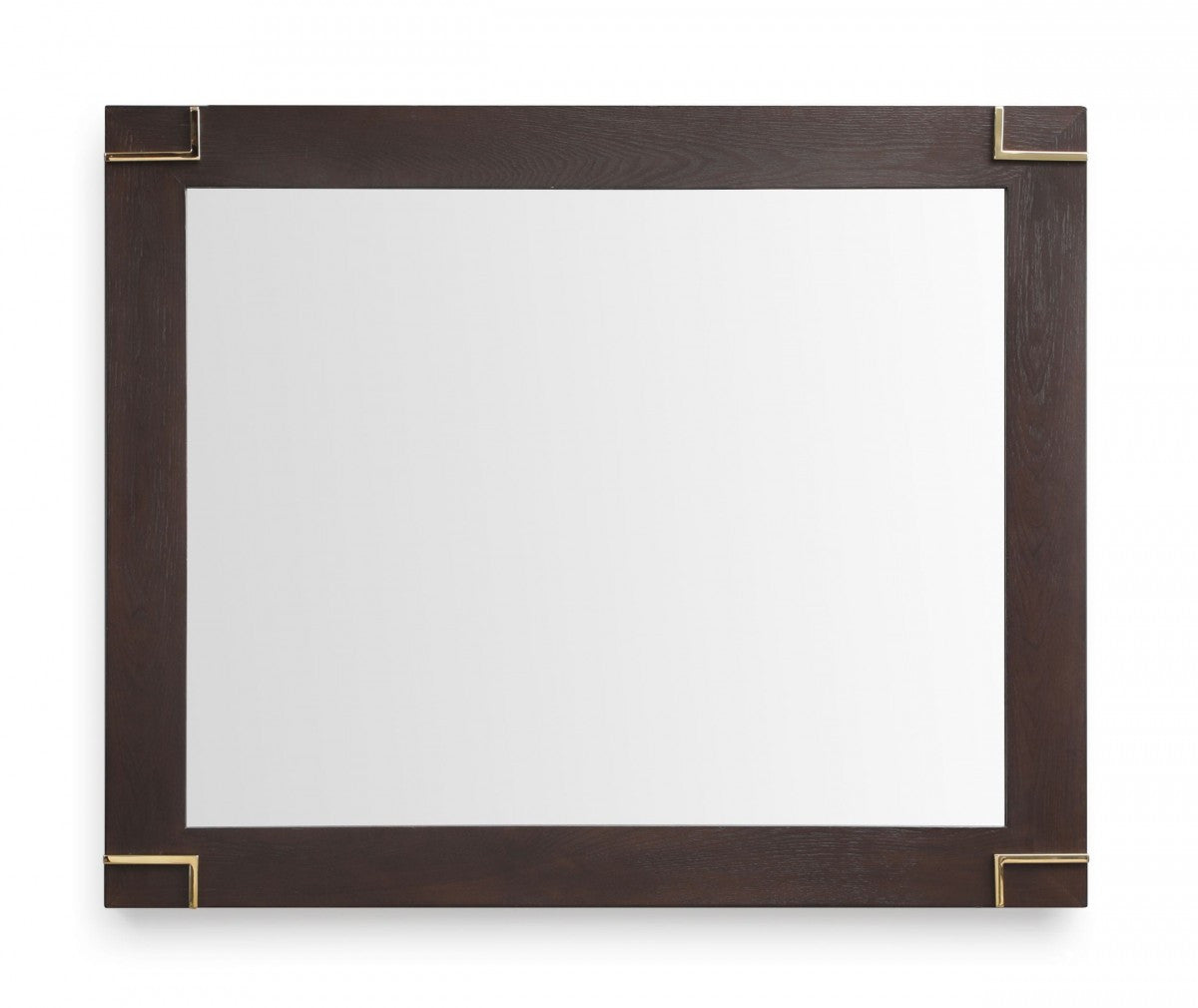 Brown and Gold Wood Framed Accent Mirror