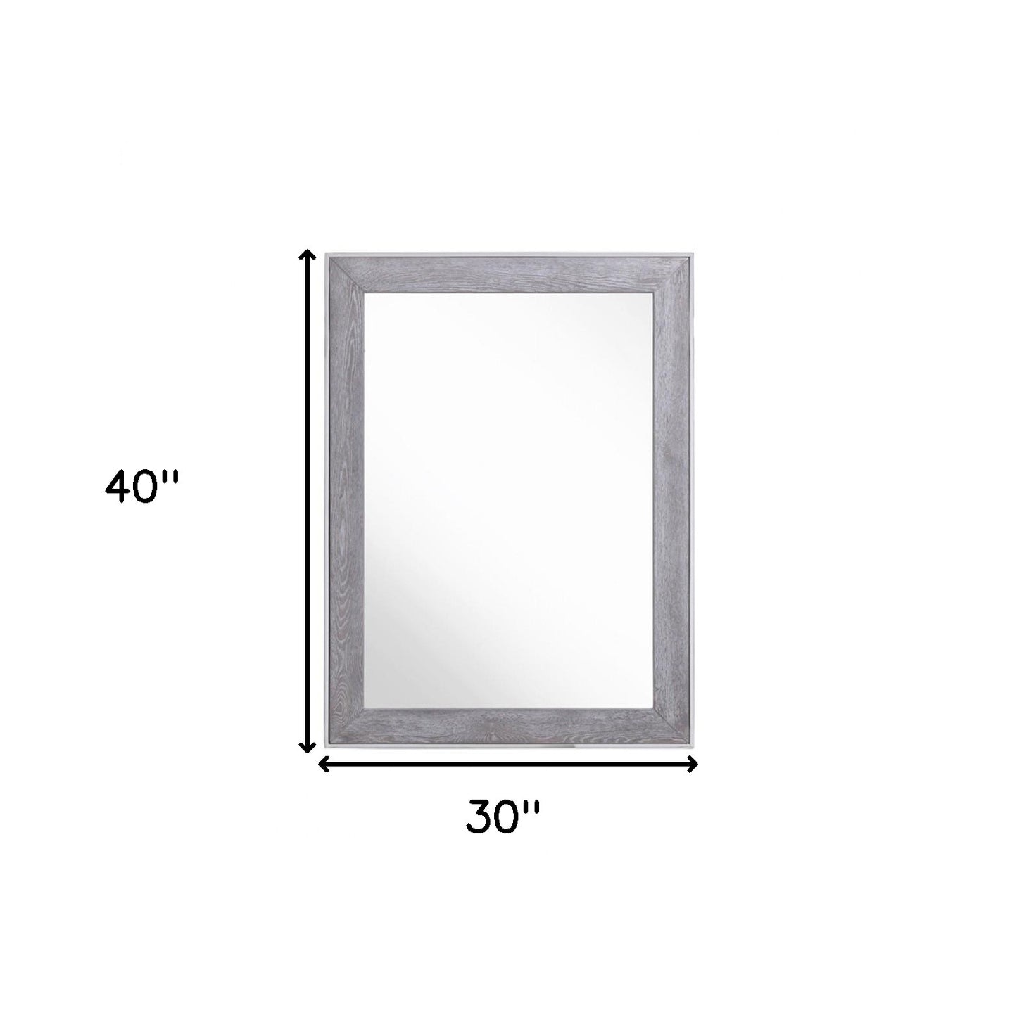 Gray and Silver Accent Mirror