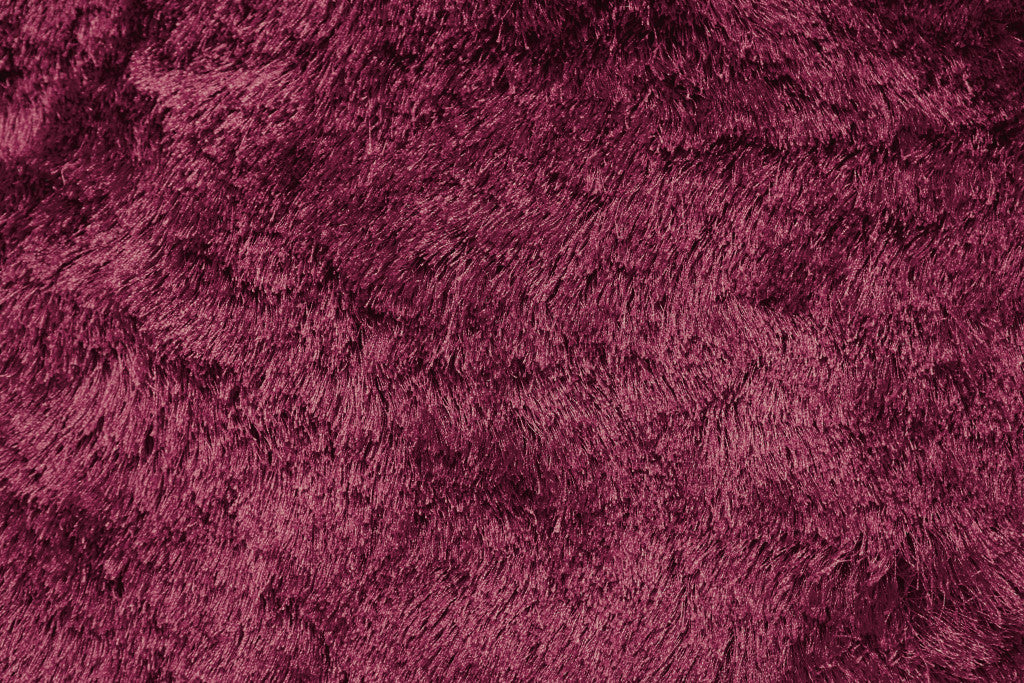 8 x 10 Red & Purple Shag Tufted Handmade Rug