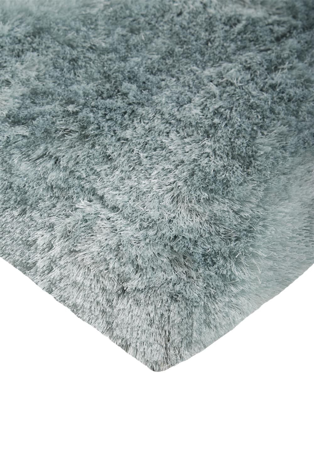 8 x 10 Blue & Silver Shag Tufted Handmade Rug