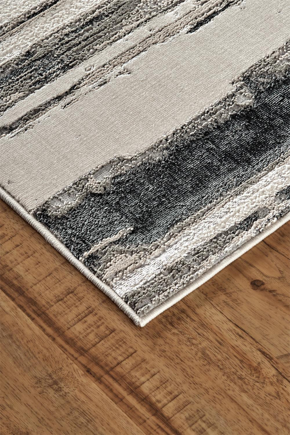 8 x 10 Silver Gray & Black Rug