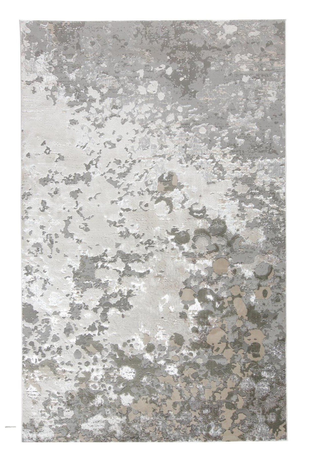 8 x 10 Silver Gray & White Rug