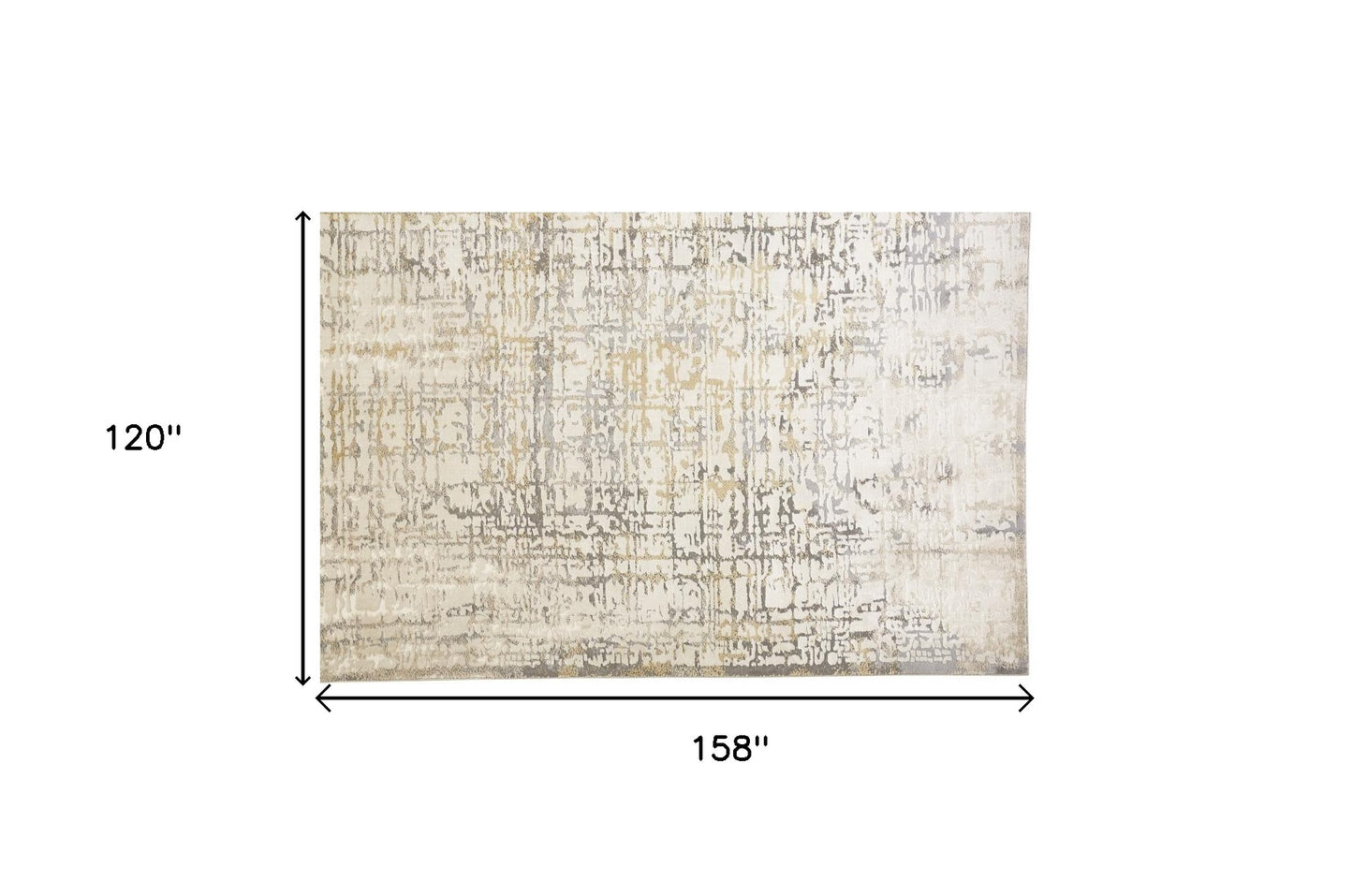 10 x 13 Ivory & Gray Stain Resistant Rug
