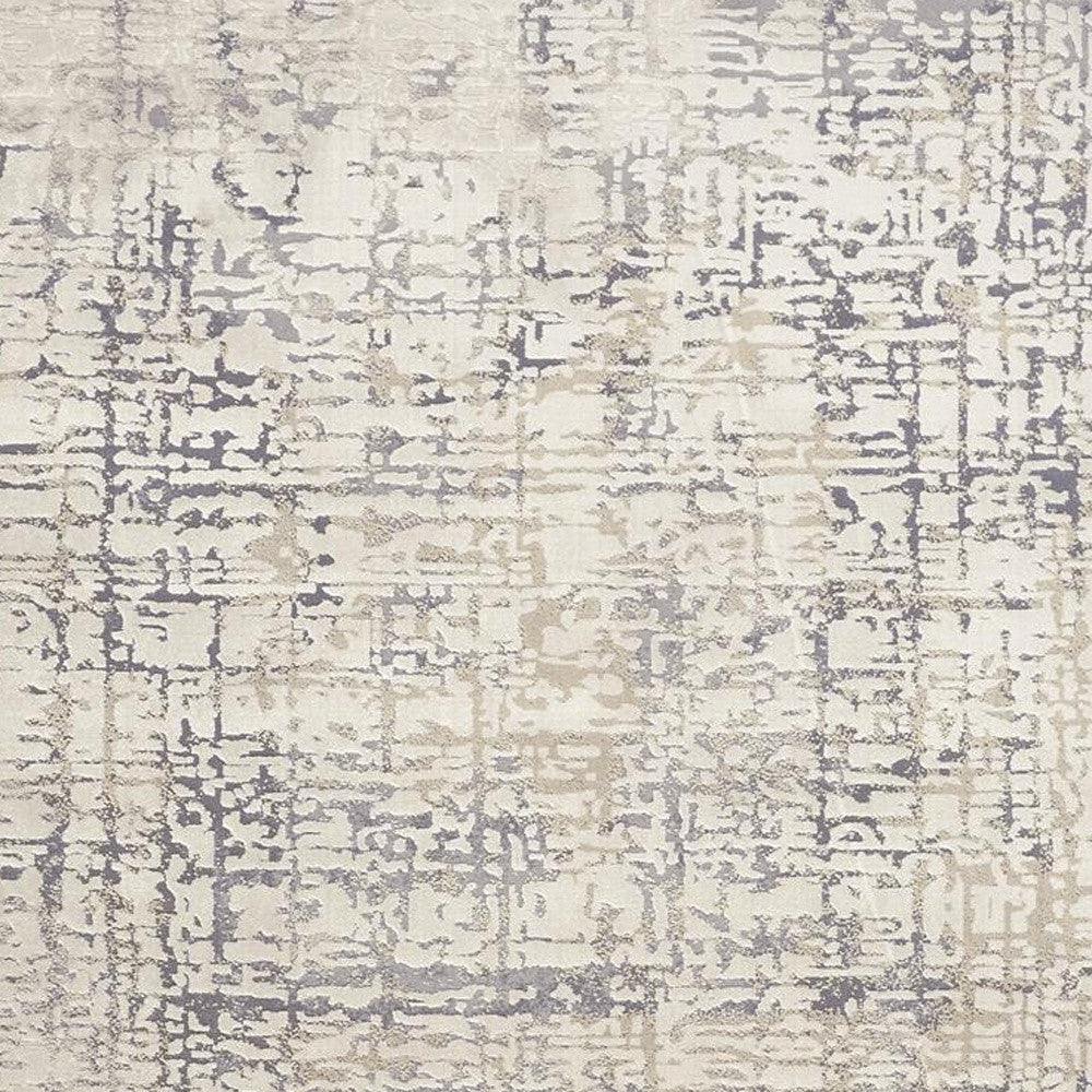 12 x 15 Ivory & Gray Stain Resistant Rug