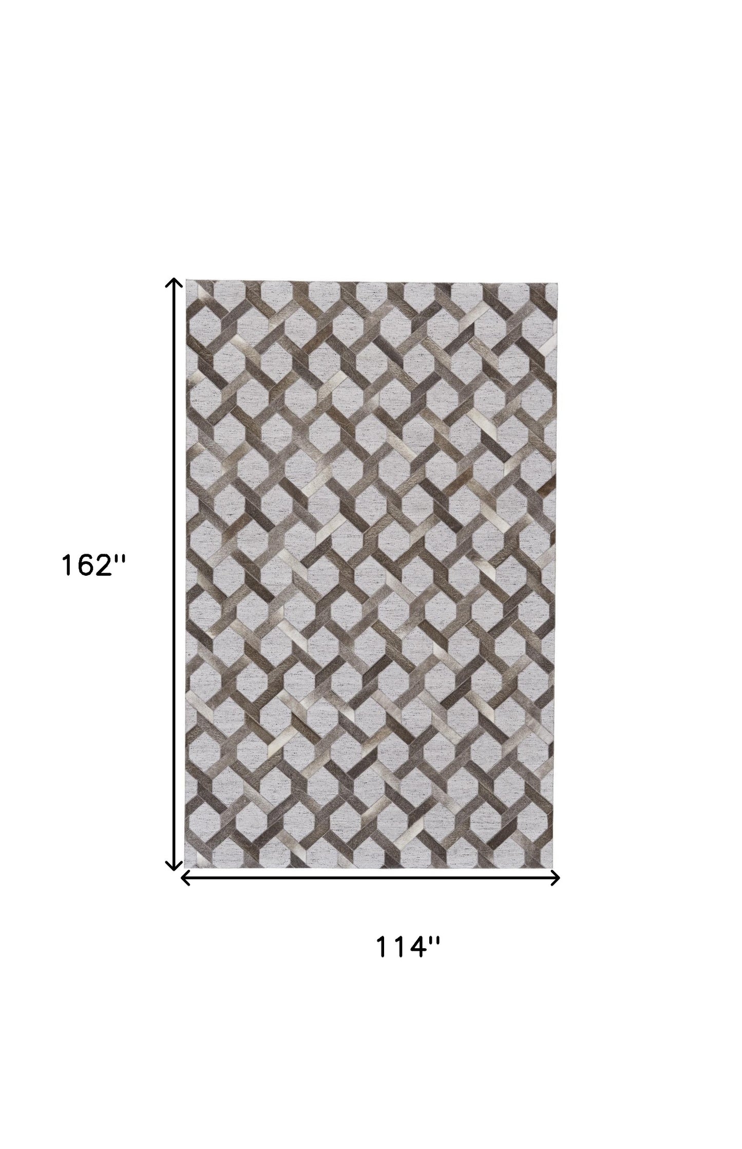 10 x 13 Gray Taupe & Silver Geometric Hand Woven Rug