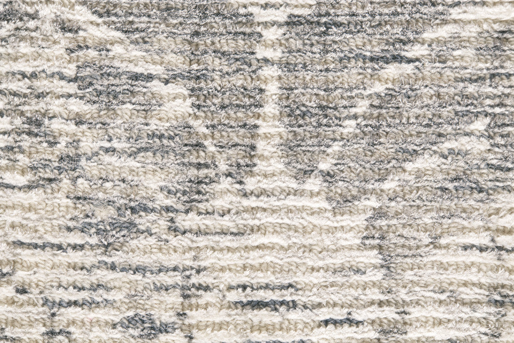 10 x 13 Ivory & Gray Hand Woven Rug