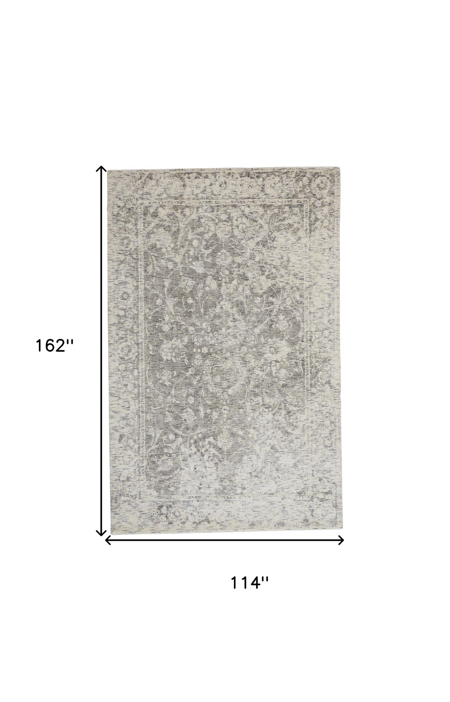 10 x 13 Ivory & Gray Hand Woven Rug