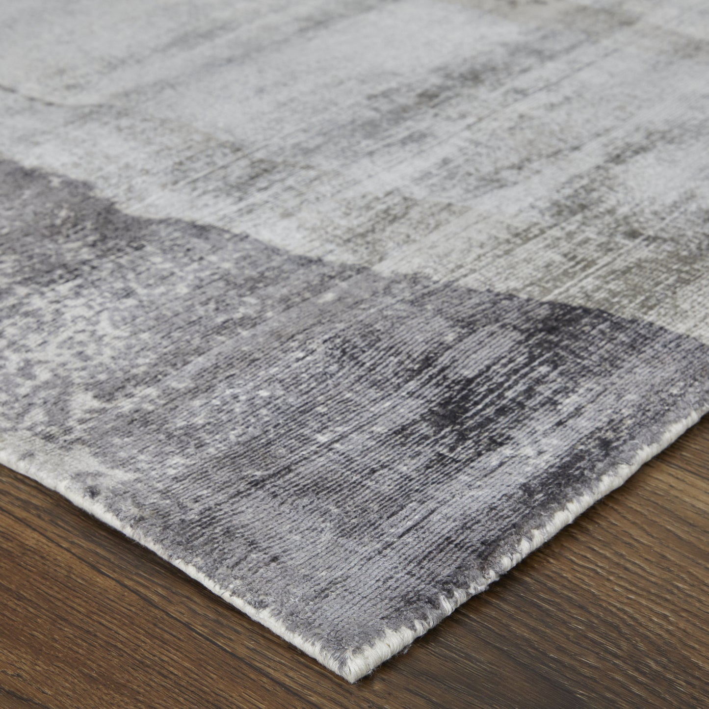 8 x 10 Gray Taupe & Ivory Hand Woven Rug