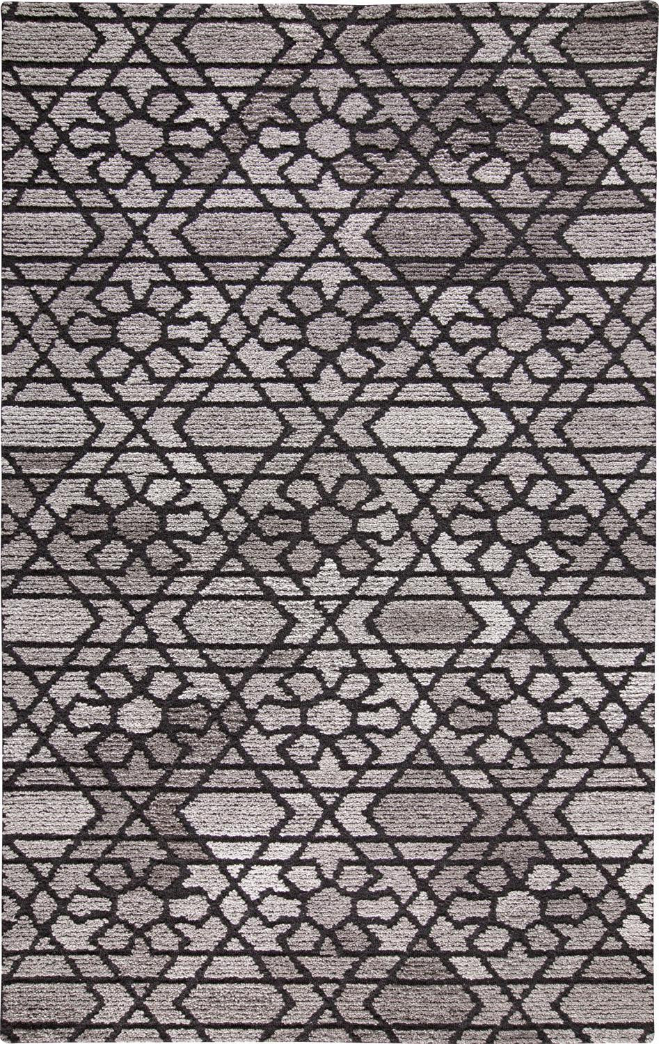 9 x 12 Black & Taupe Wool Paisley Hand Tufted Rug