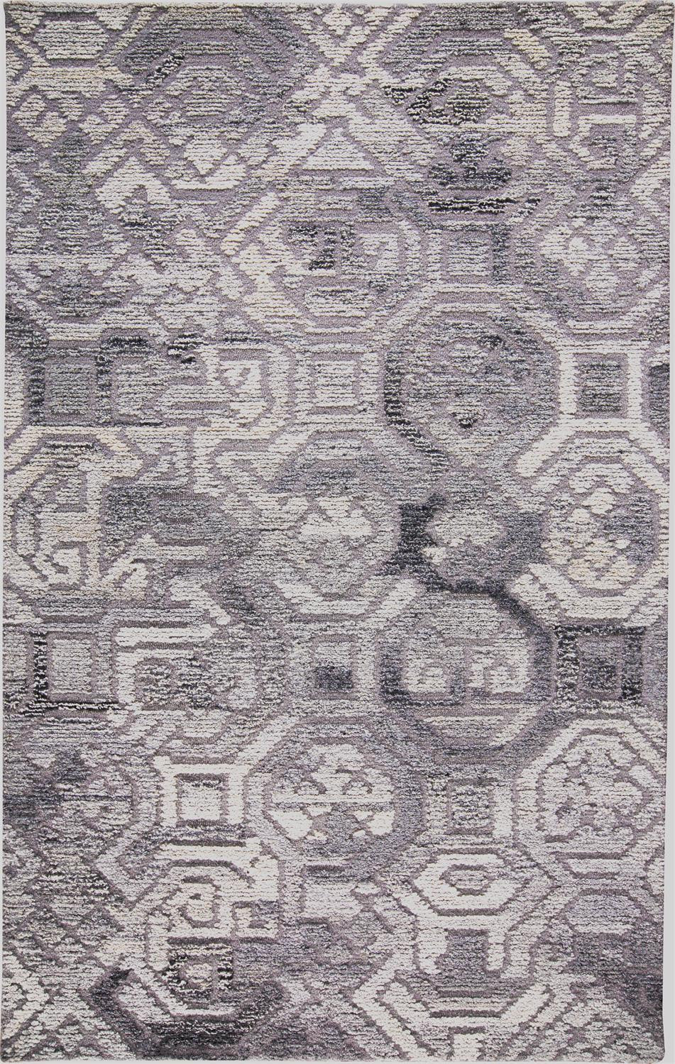 8 x 10 Gray & Ivory Wool Hand Tufted Rug