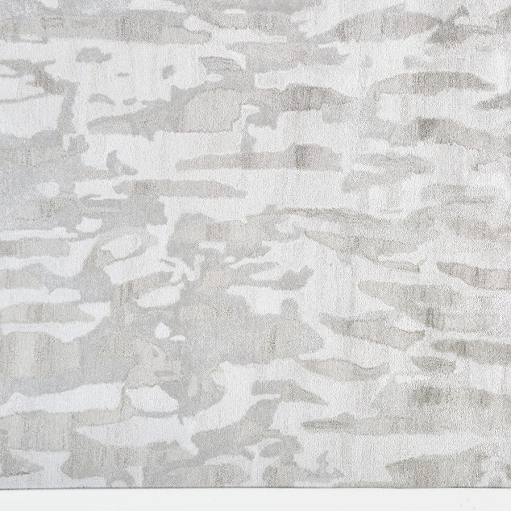 8 x 10 Gray Taupe & Silver Tufted Handmade Rug