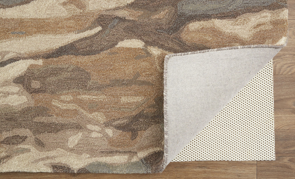 4 x 6 Green & Ivory Wool Hand Tufted Rug